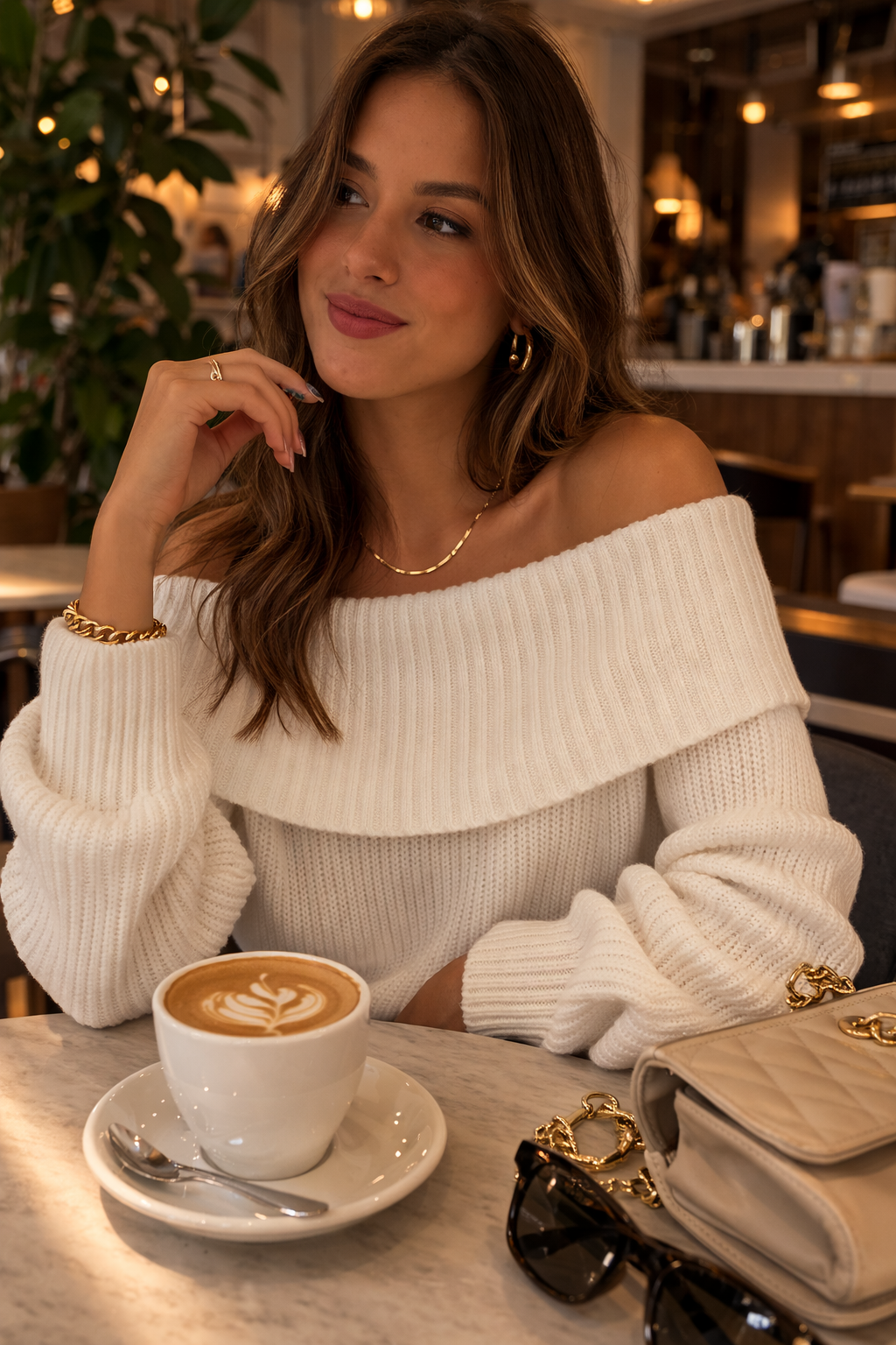 Suéter cuello bandeja