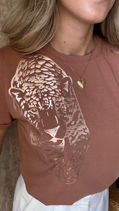 Camiseta Tigre metal Café