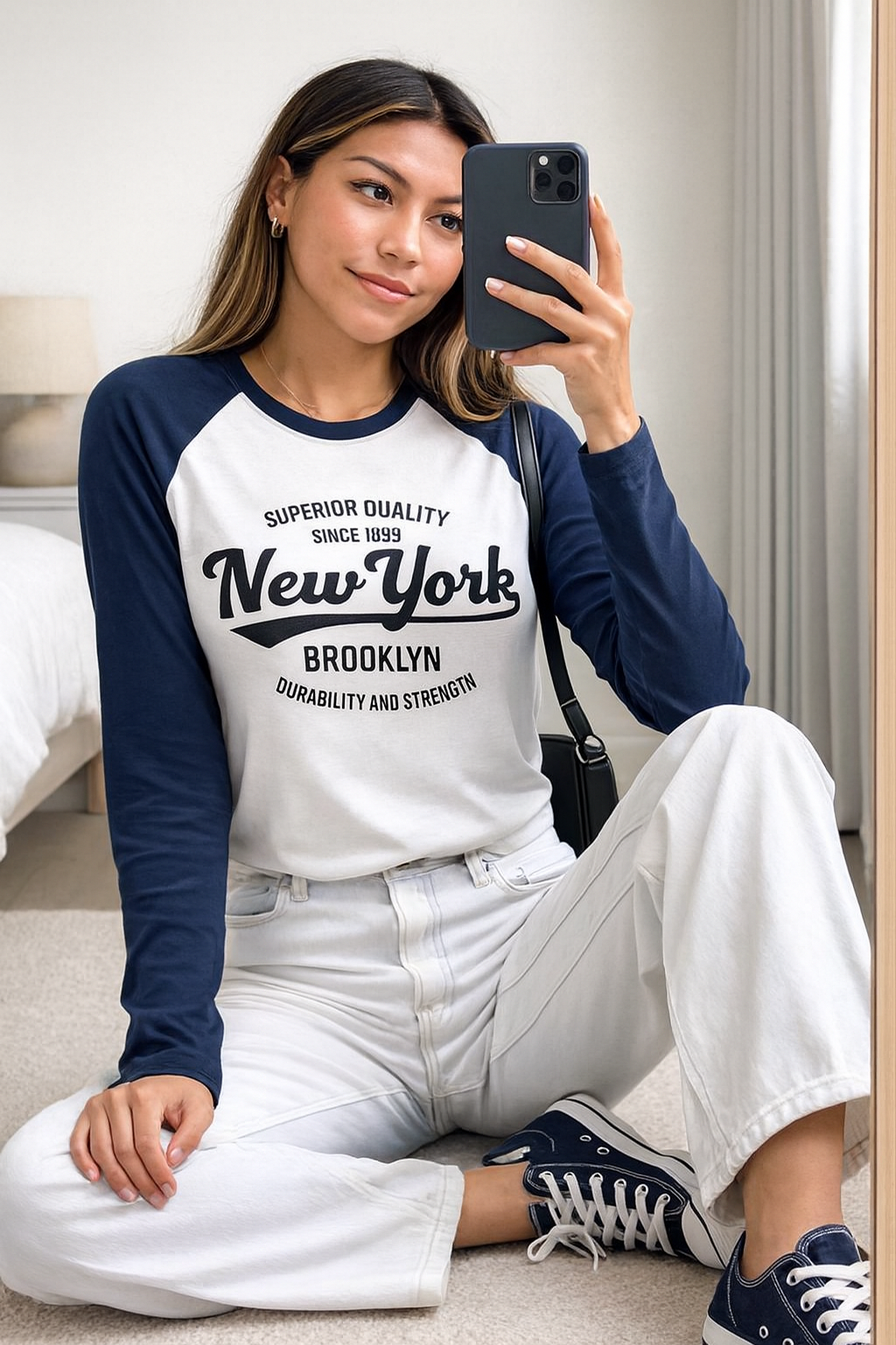 Blusa beisbolera NY