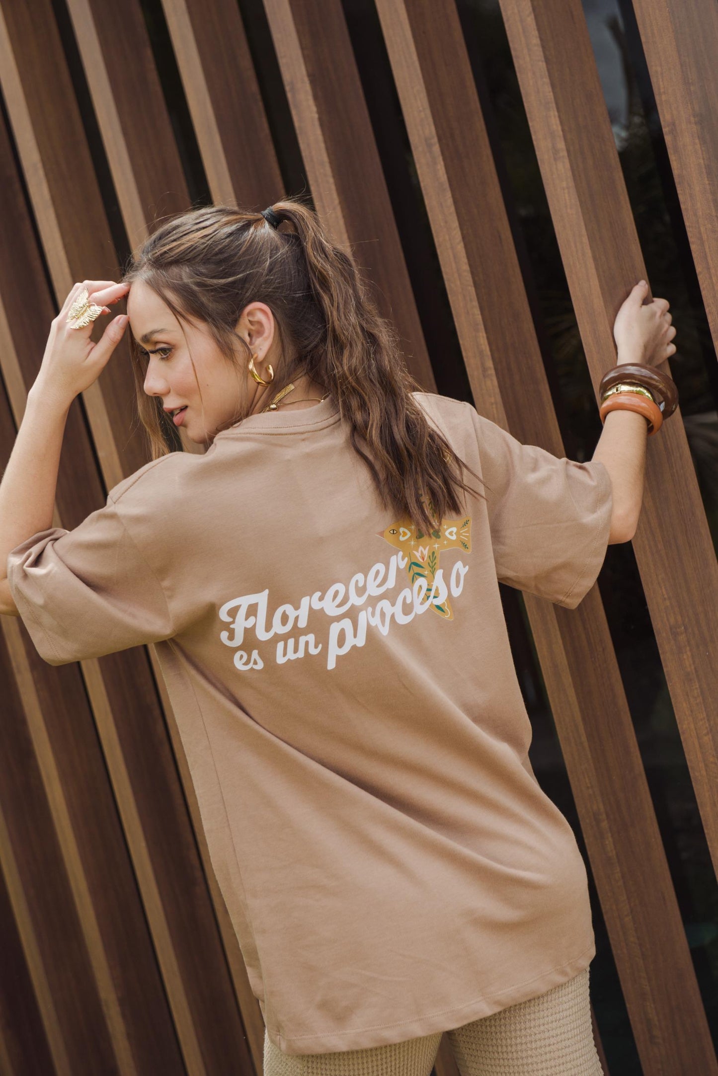 Camiseta Oversize florecer