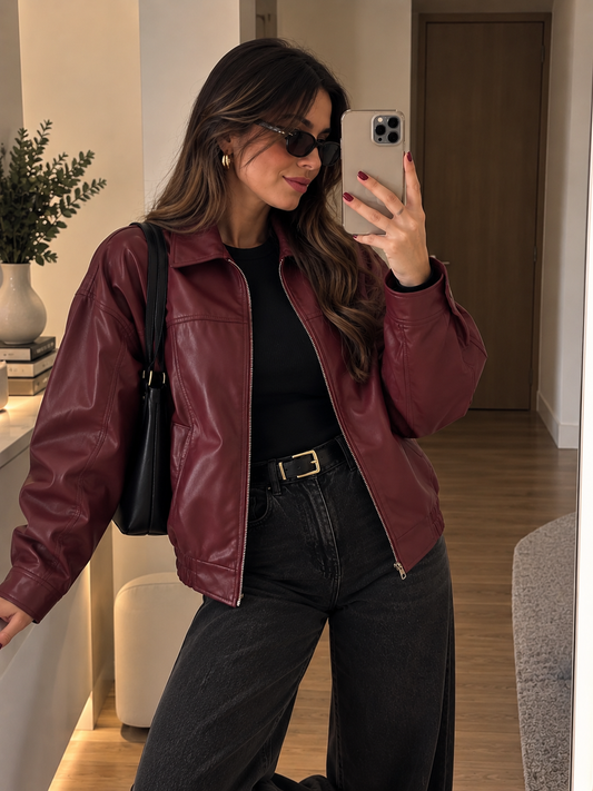 Chaqueta Iconic Vinotinto