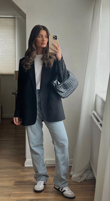 Blazer oversize negro