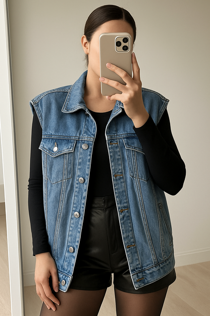 Chaleco oversize 𝗗𝗘𝗡𝗜𝗠