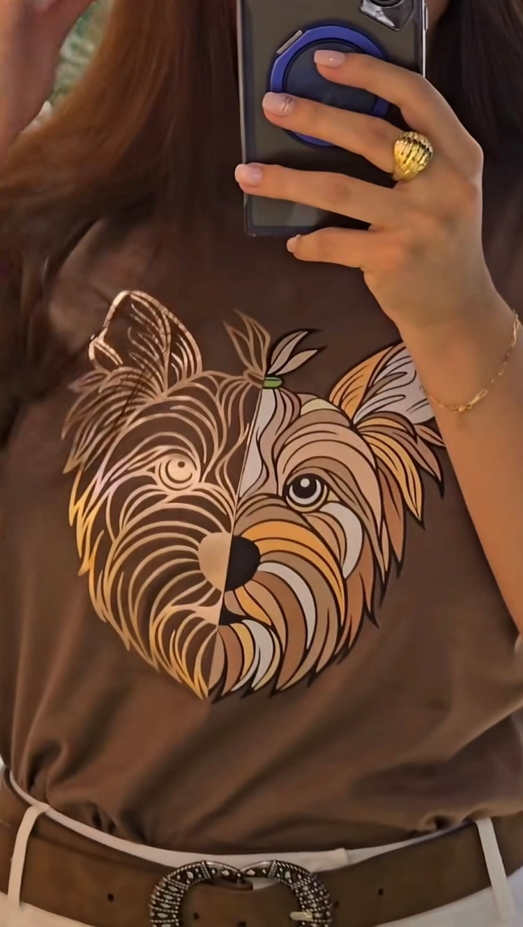 Camiseta 🐶 Metalizado