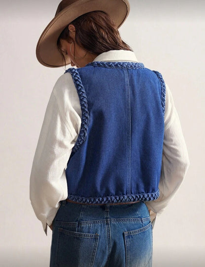 Chaleco Denim trenzado