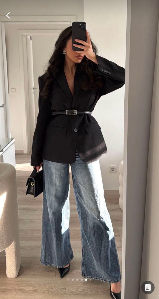 Blazer oversize negro
