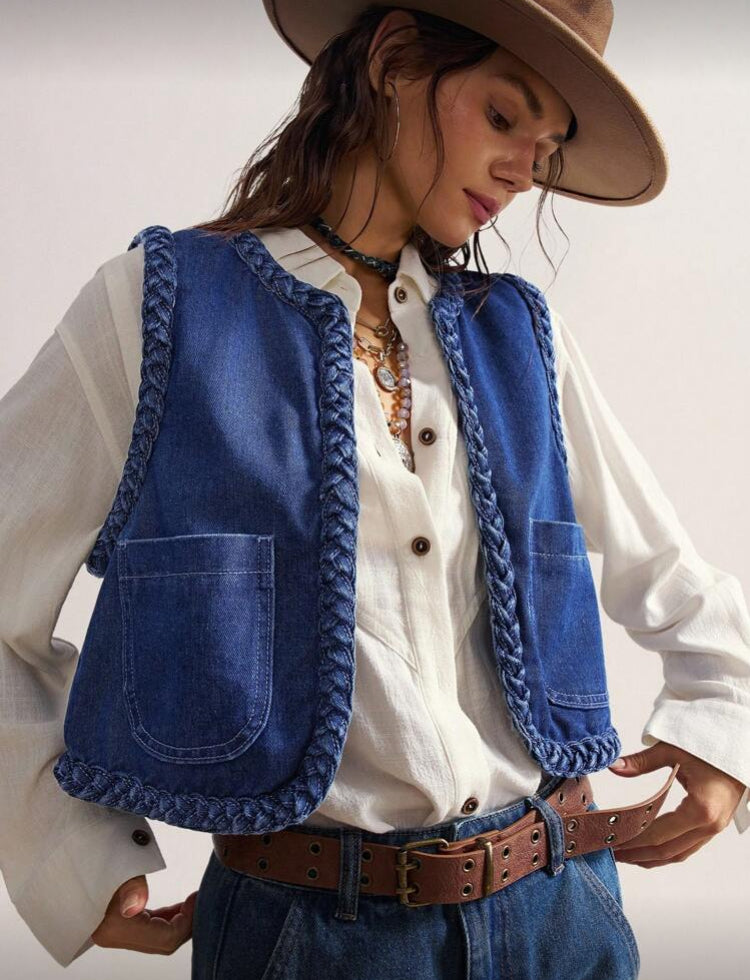 Chaleco Denim trenzado