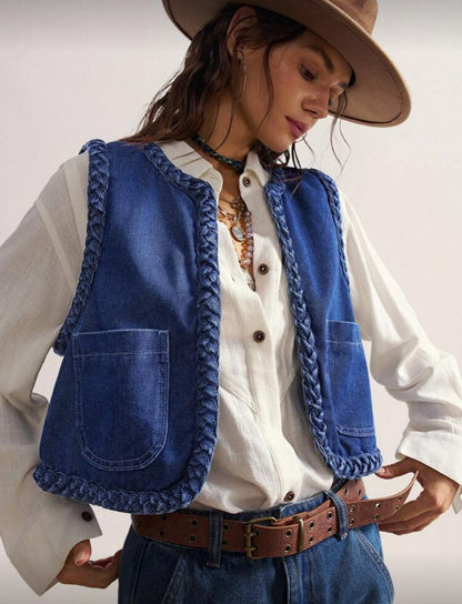Chaleco Denim trenzado