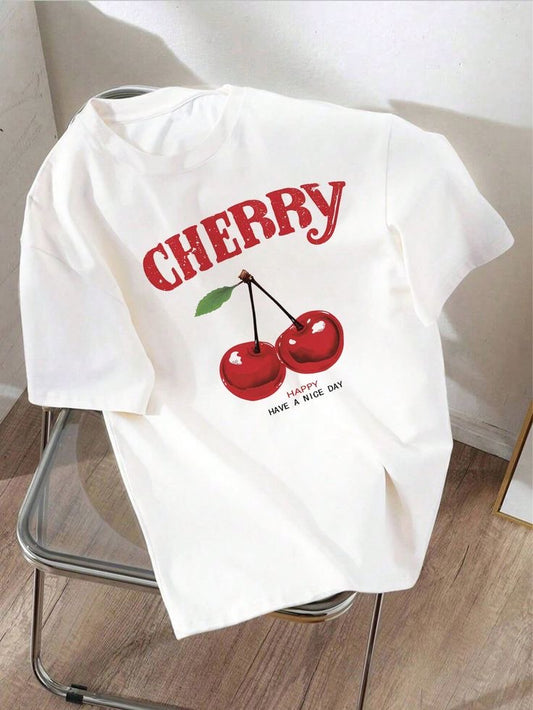 Camiseta Cherries Blanca