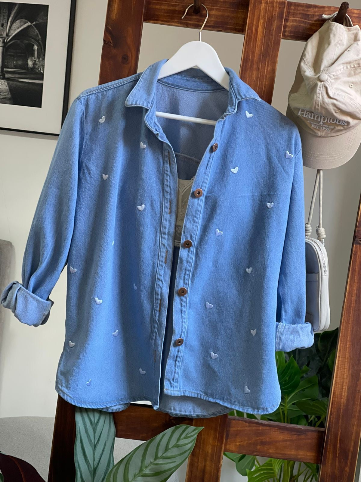 Camisera corazones bordados