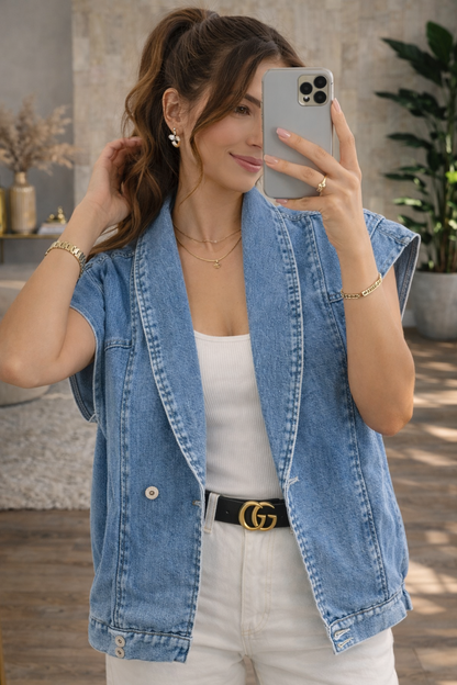 Chaleco Mexico azul medio