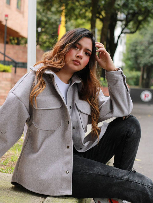 Chaqueta paño oversize