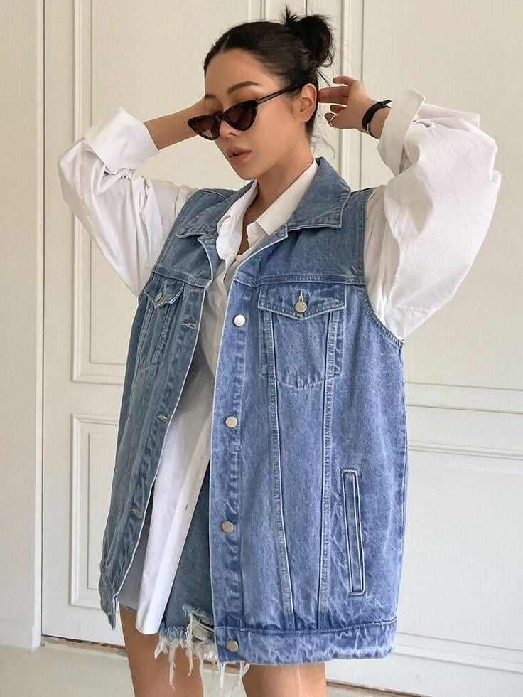 Chaleco oversize 𝗗𝗘𝗡𝗜𝗠