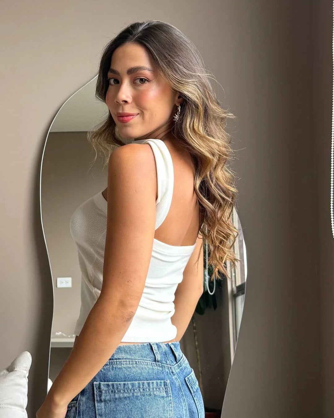 Blusa Hombro blanca