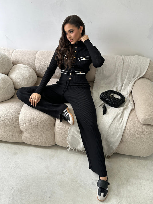 Set tejido Chanel negro