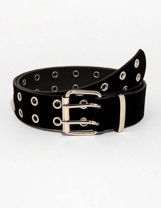 Correa doble ojal negra
