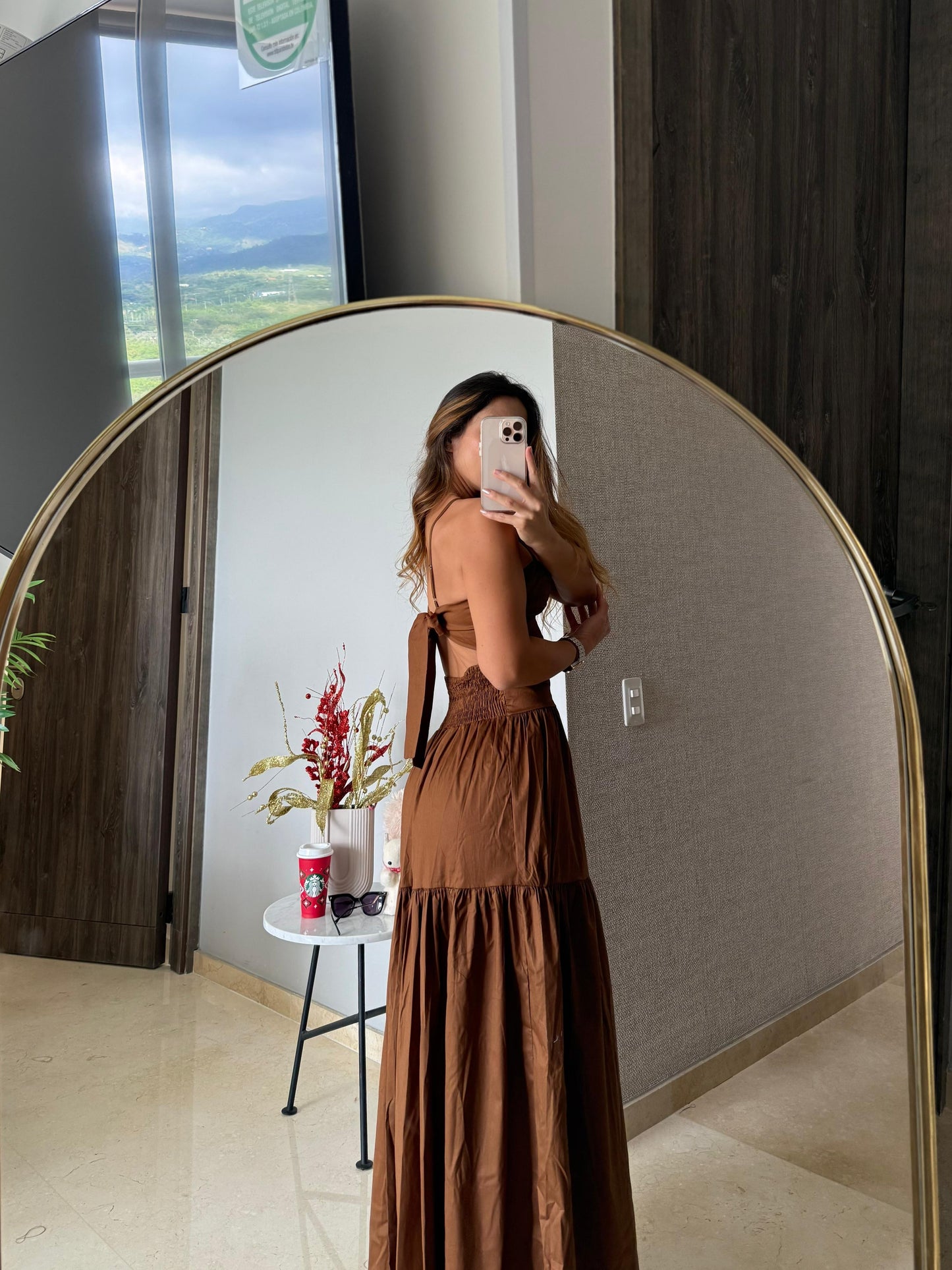 Vestido Alicia café