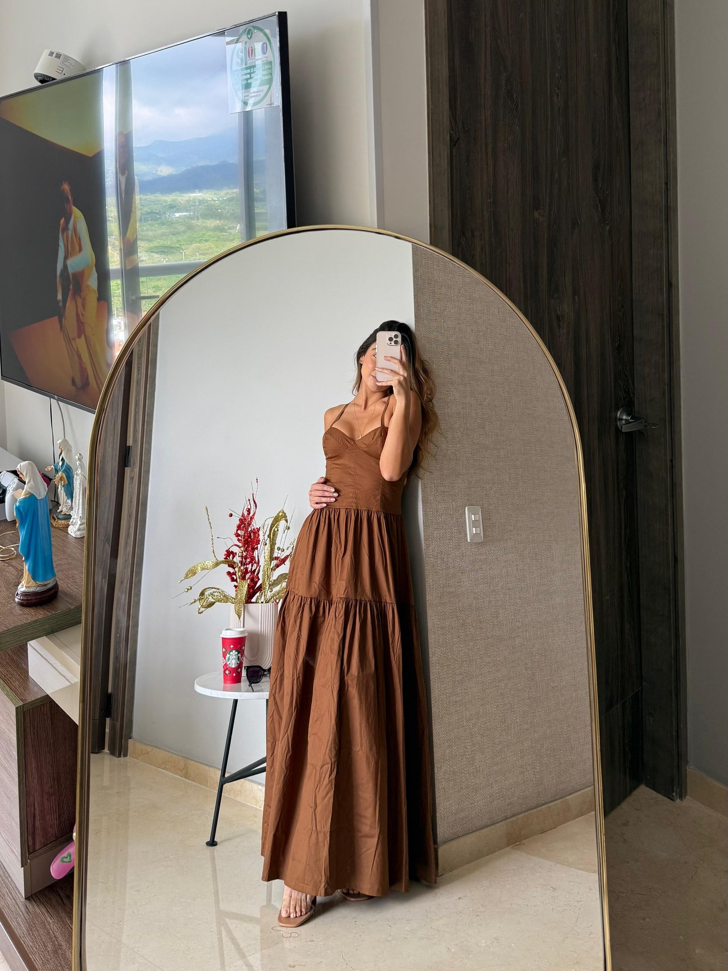 Vestido Alicia café