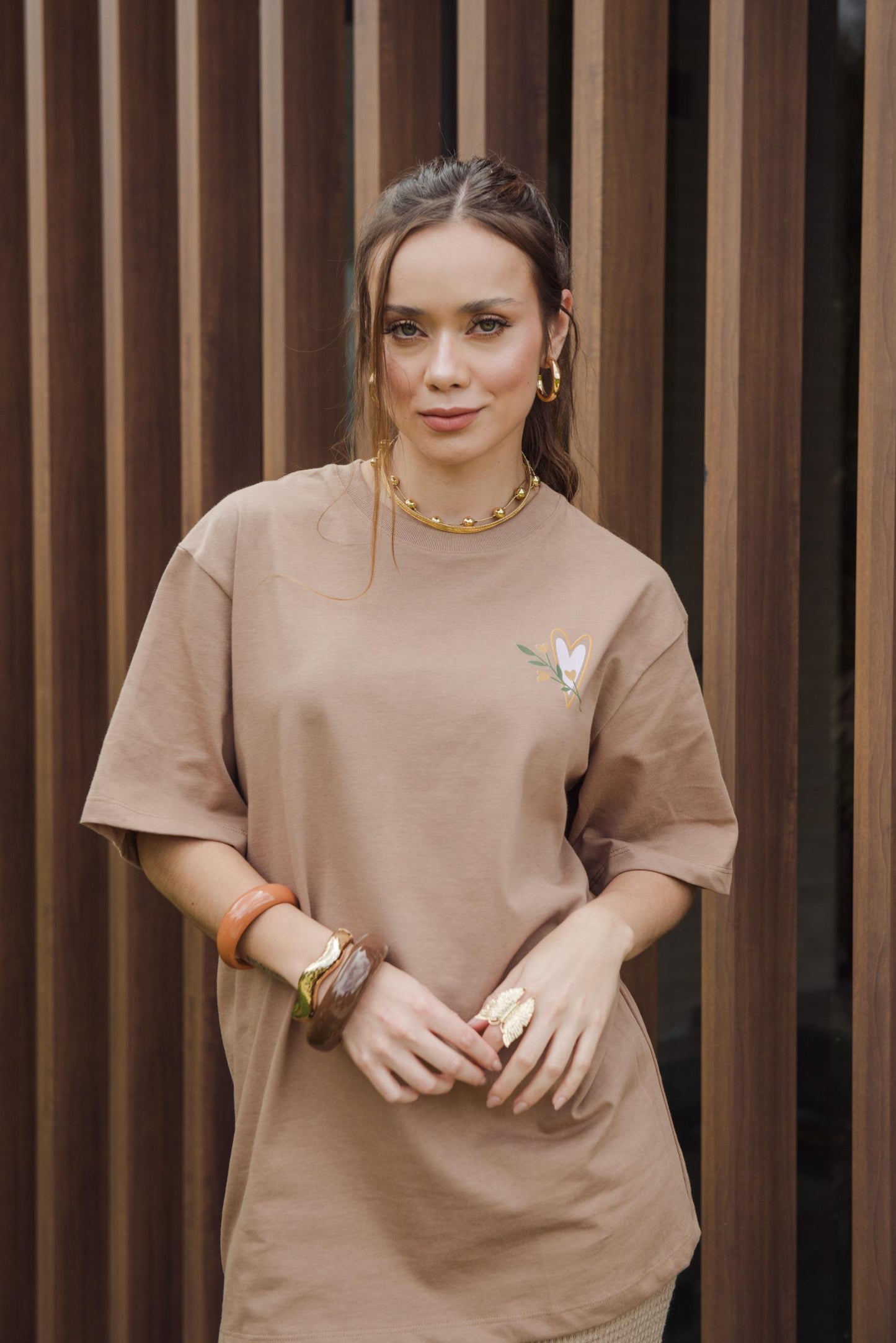 Camiseta Oversize florecer