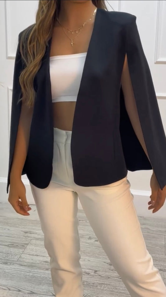 Blazer capa negro
