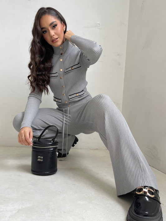 Set tejido Chanel gris