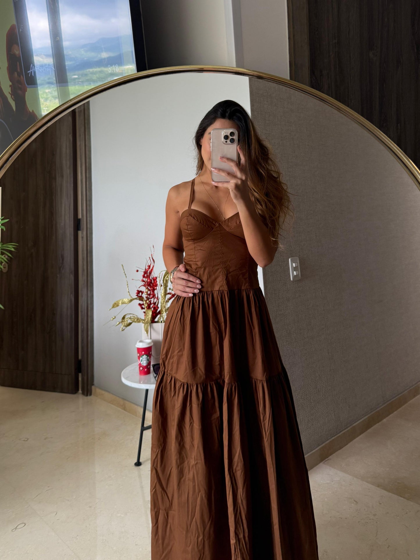 Vestido Alicia café