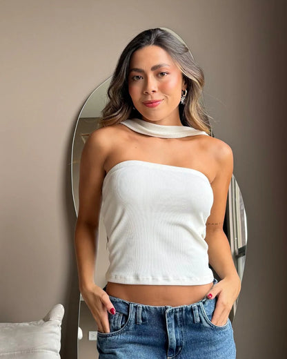 Blusa Hombro blanca