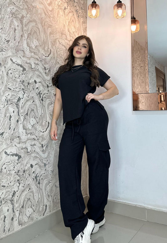 Set cargo negro
