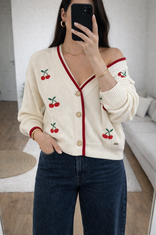 Cardigan cerezas 🍒