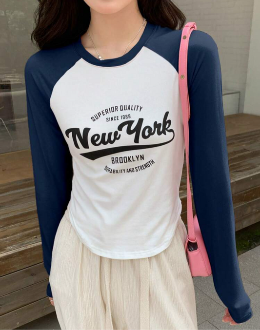 Blusa beisbolera NY