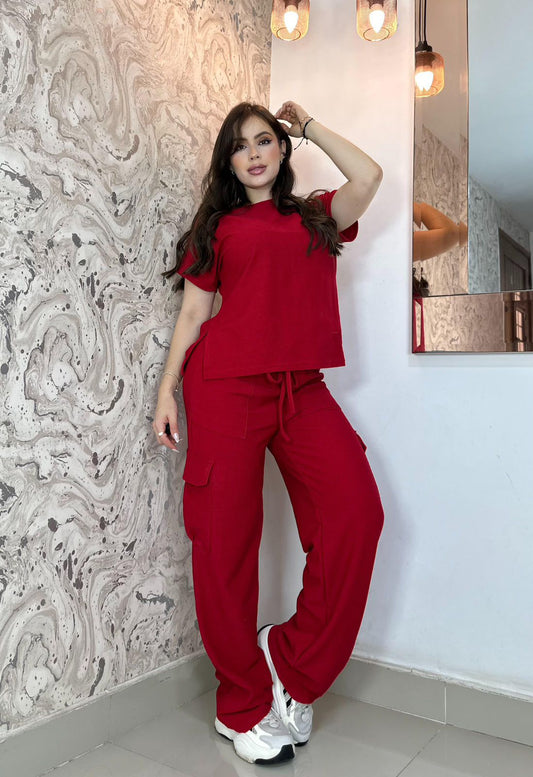 Set cargo rojo