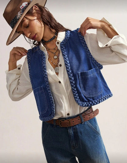 Chaleco Denim trenzado