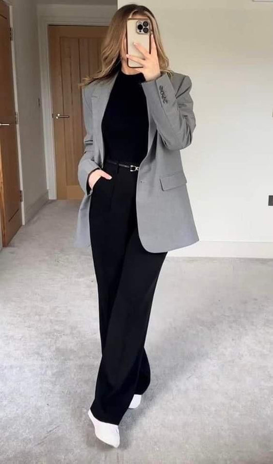 Blazer oversize Gris claro