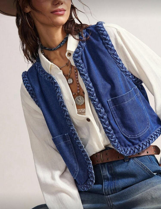 Chaleco Denim trenzado