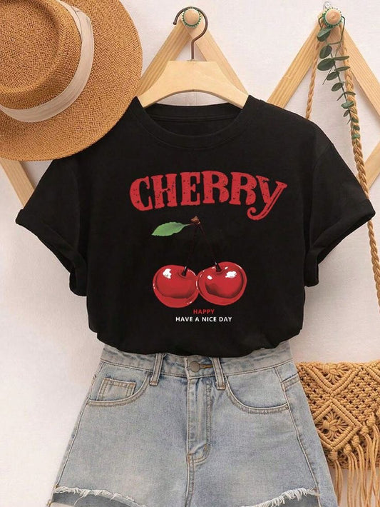 Camiseta Cherries Negra