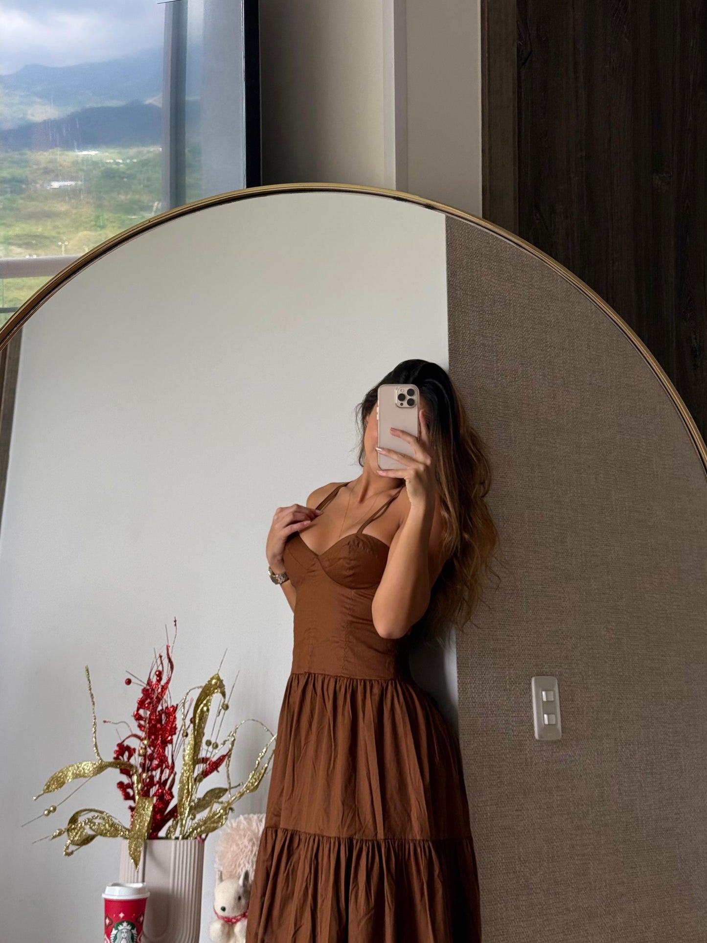 Vestido Alicia café