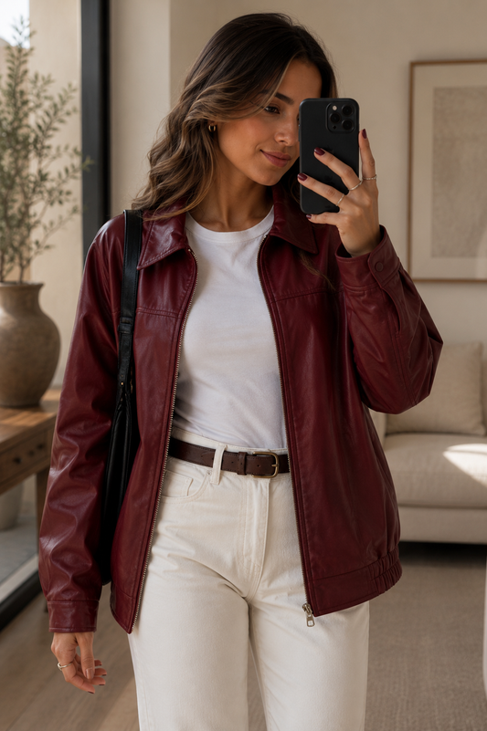 Chaqueta Iconic Vinotinto