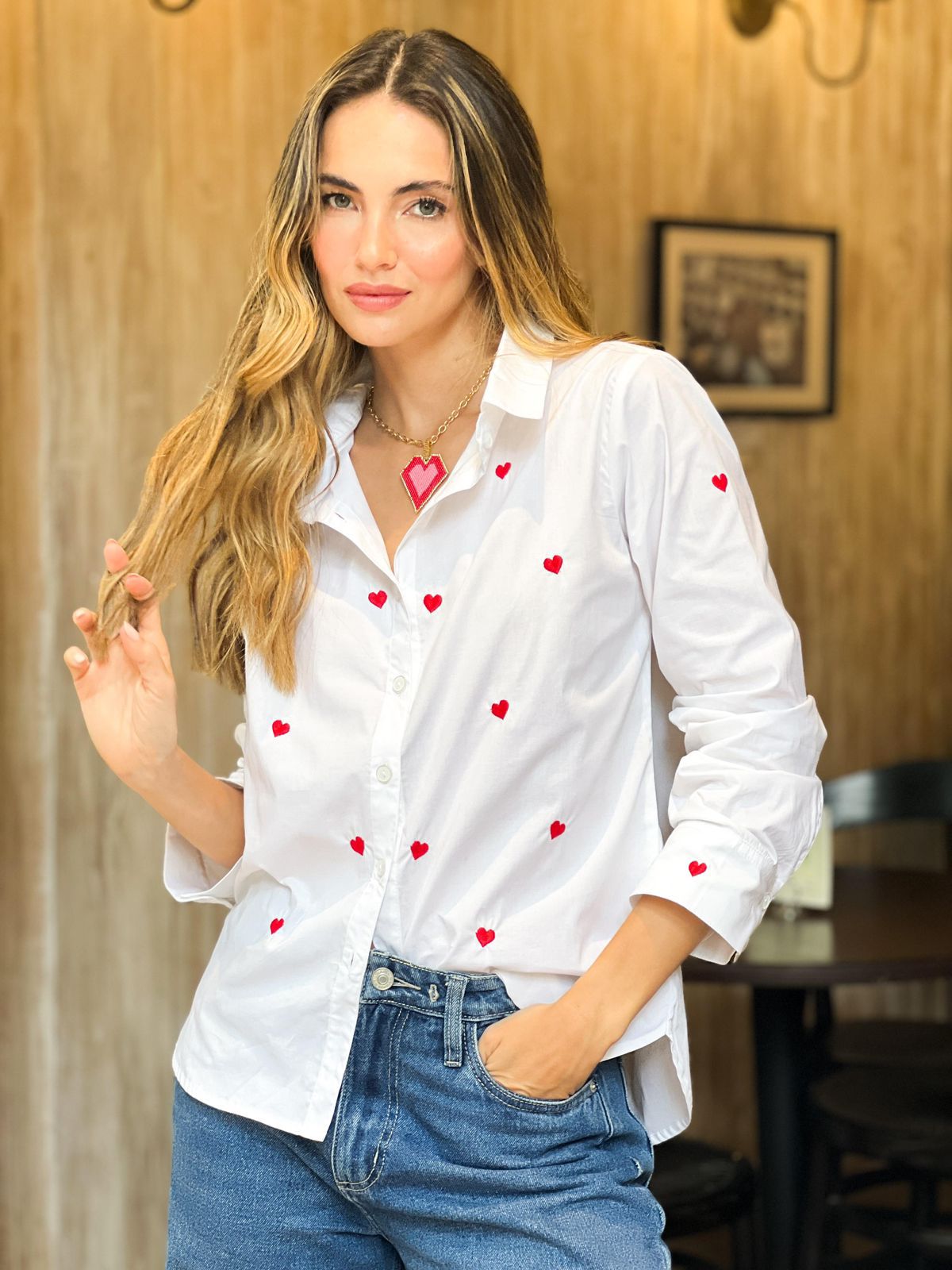 Camisa Love blanca
