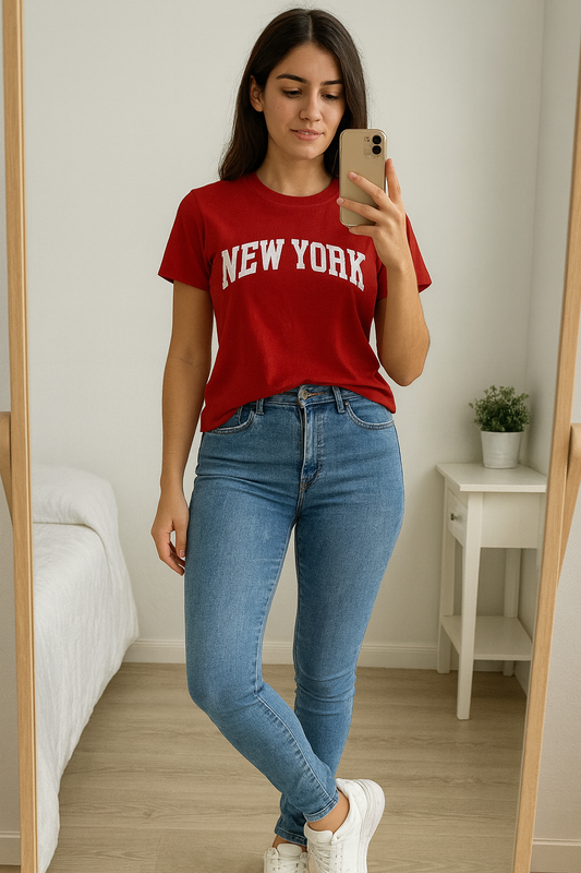 Jean skinny azul medio