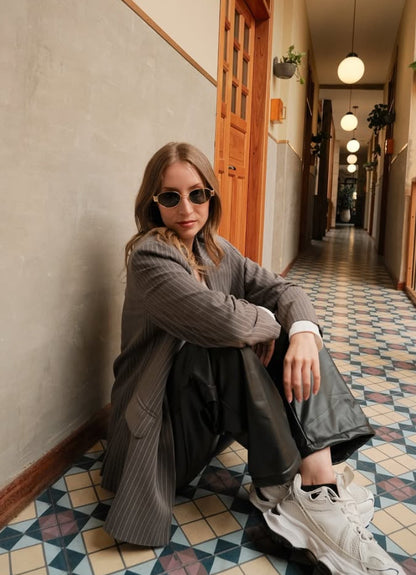 Blazer rayas oversize