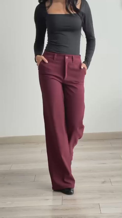 Pantalón Eloísa vinotinto